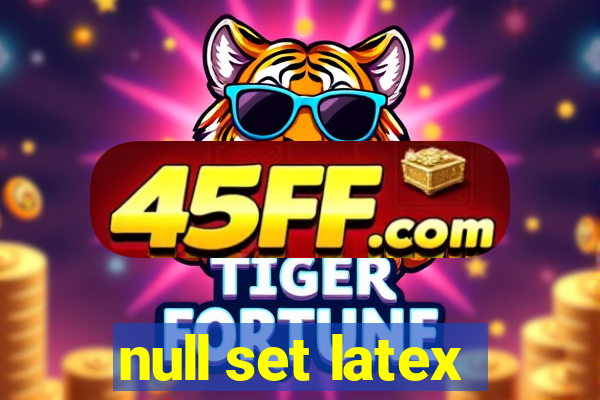 null set latex